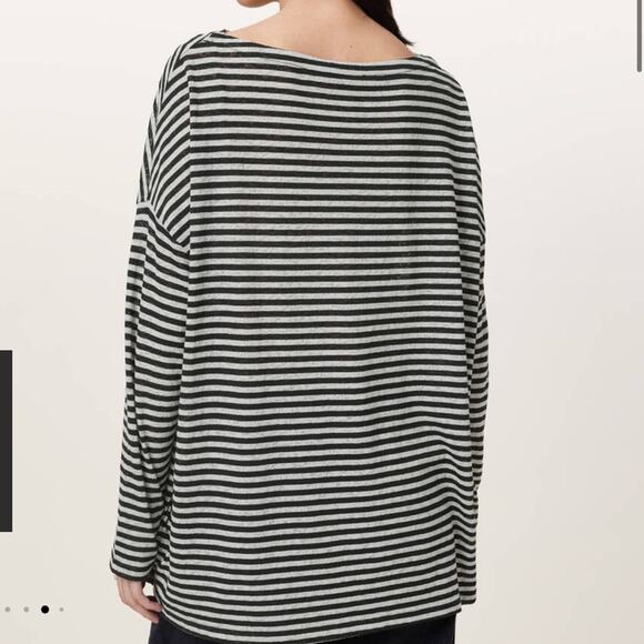 All Saints Rita Relaxed Fit Striped Tee - Picture 9 of 9